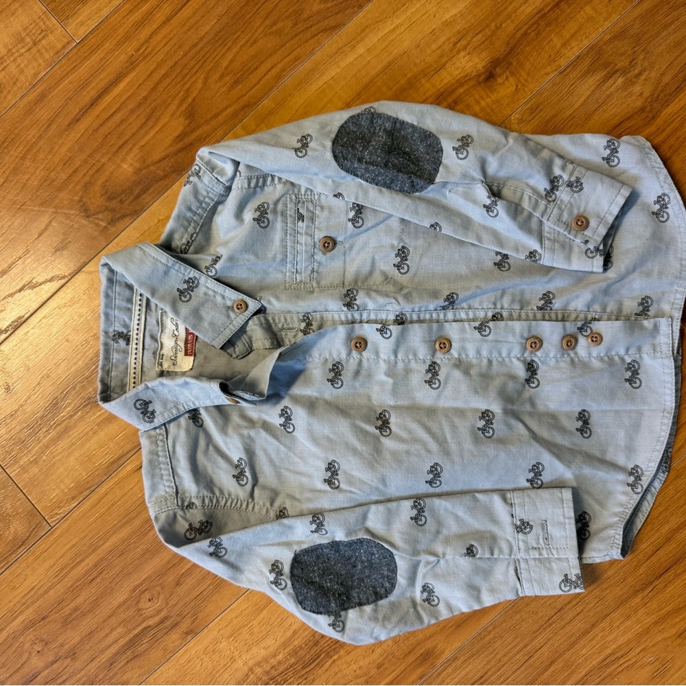 Sovereign Code Light Blue Shirt with Bicycle Design